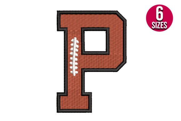 Bold and Sporty: Football Font Alphabet Letter P
