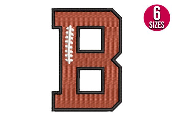 Football Font Alphabet Letter B: Bold and Sporty