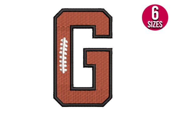 Football Font Alphabet Letter G: Bold and Sporty