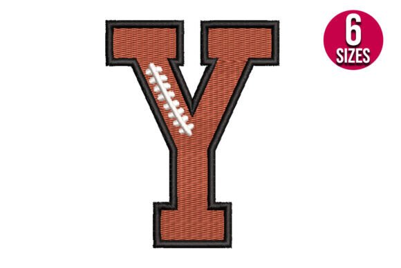 Football Font Alphabet Letter Y: A Bold Embroidery Choice