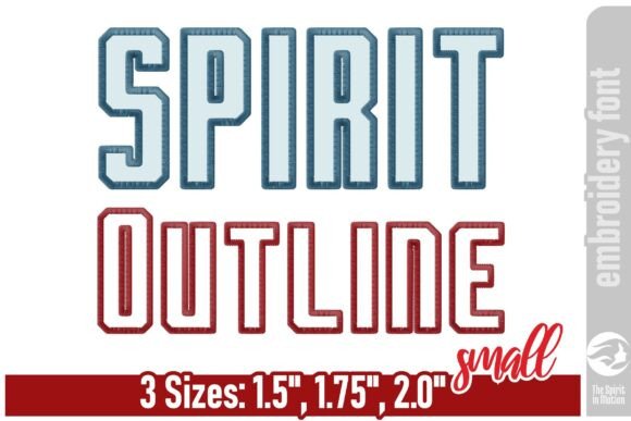 Spirit Outline Embroidery Font: Small Scale Review